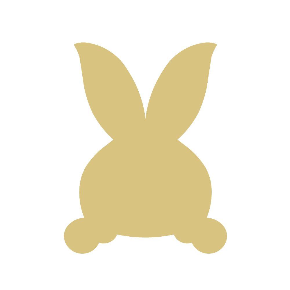 Basic Shape Rabbit MDF Cutout Silhouette Style 5 - Unfinished For DIY