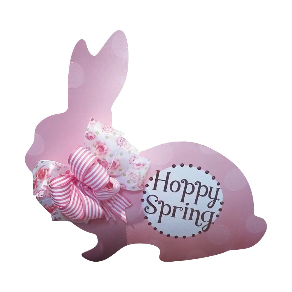 Basic Shape Rabbit MDF Cutout Bunny Silhouette Style 8 - Unfinished For DIY