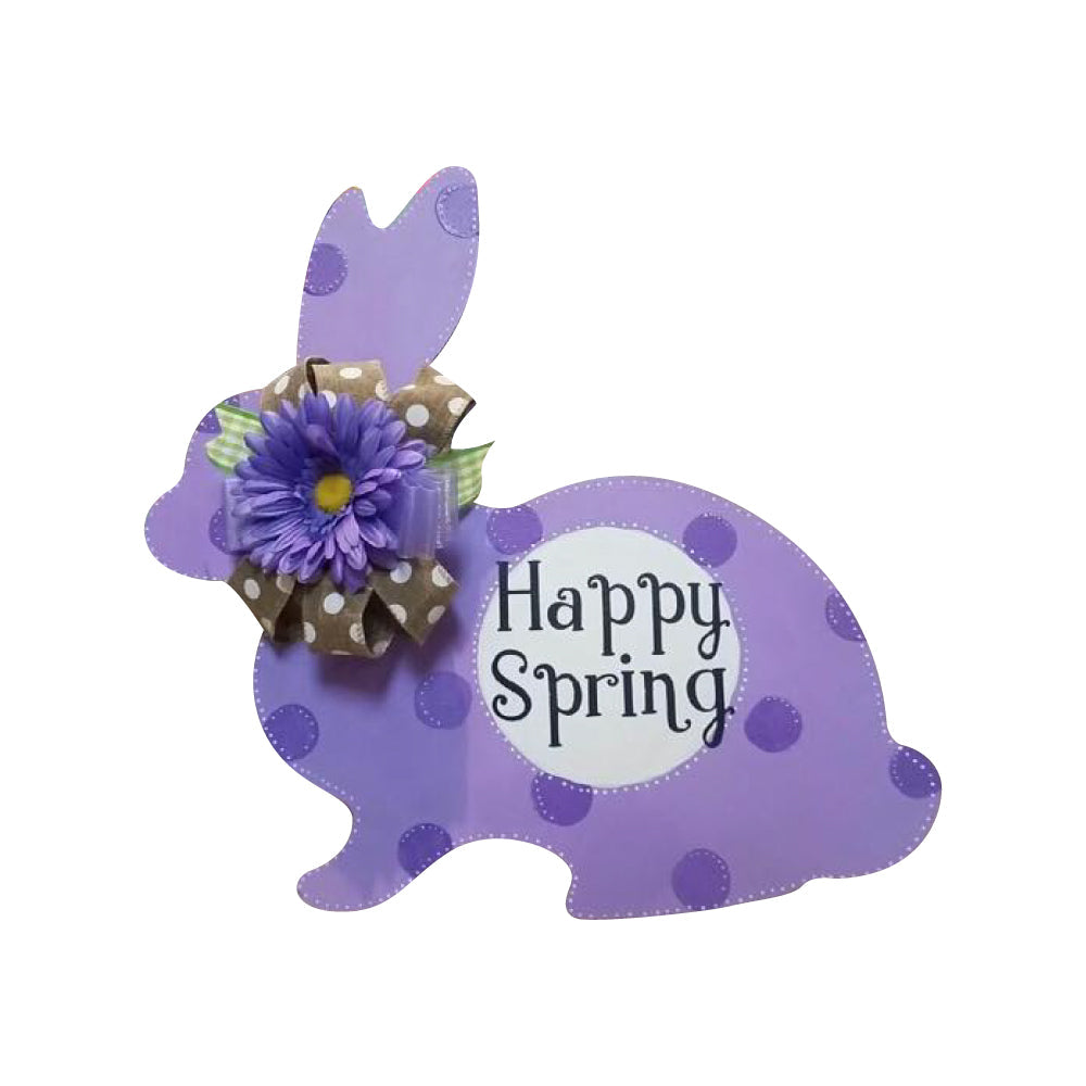 Basic Shape Rabbit MDF Cutout Bunny Silhouette Style 8 - Unfinished For DIY