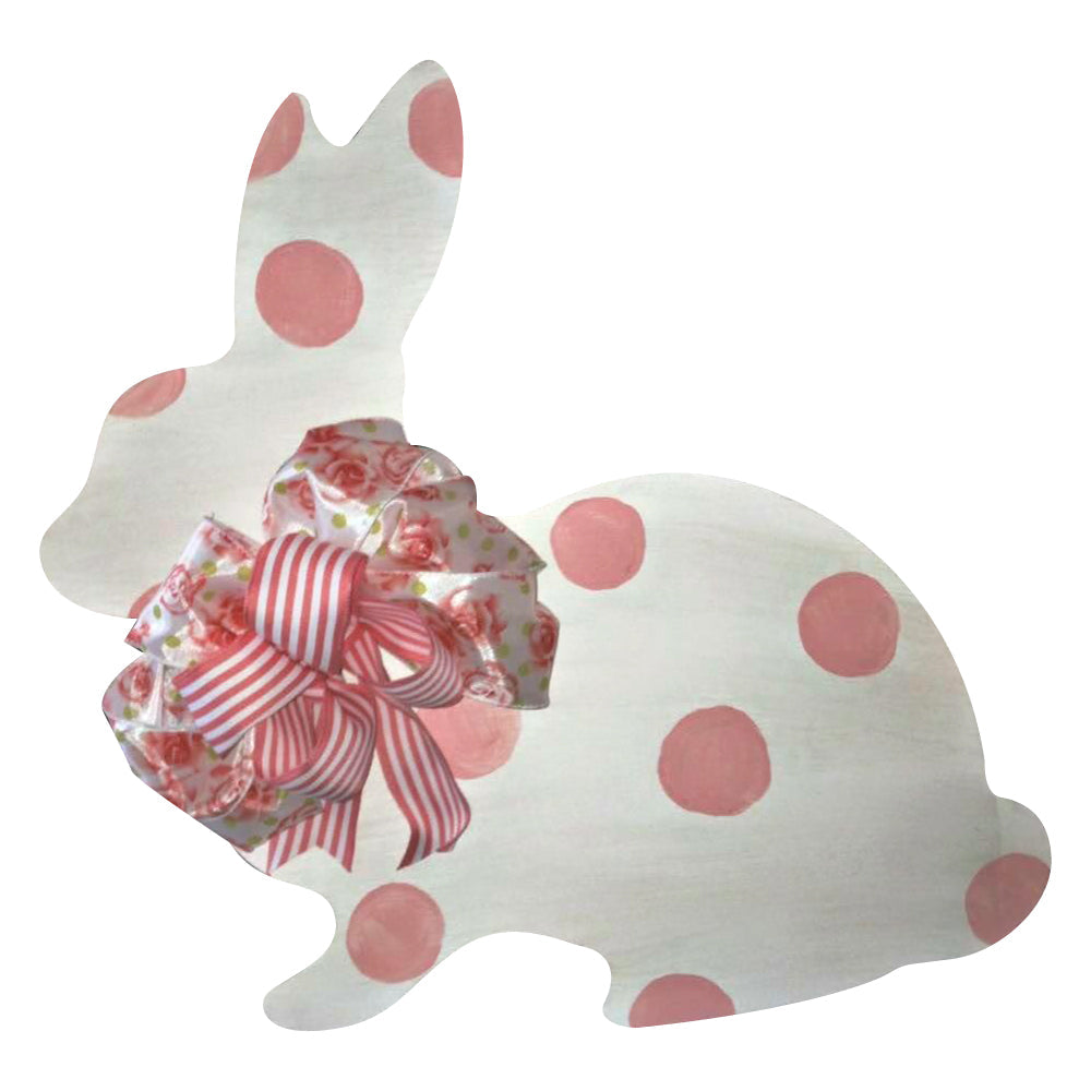 Basic Shape Rabbit MDF Cutout Bunny Silhouette Style 8 - Unfinished For DIY