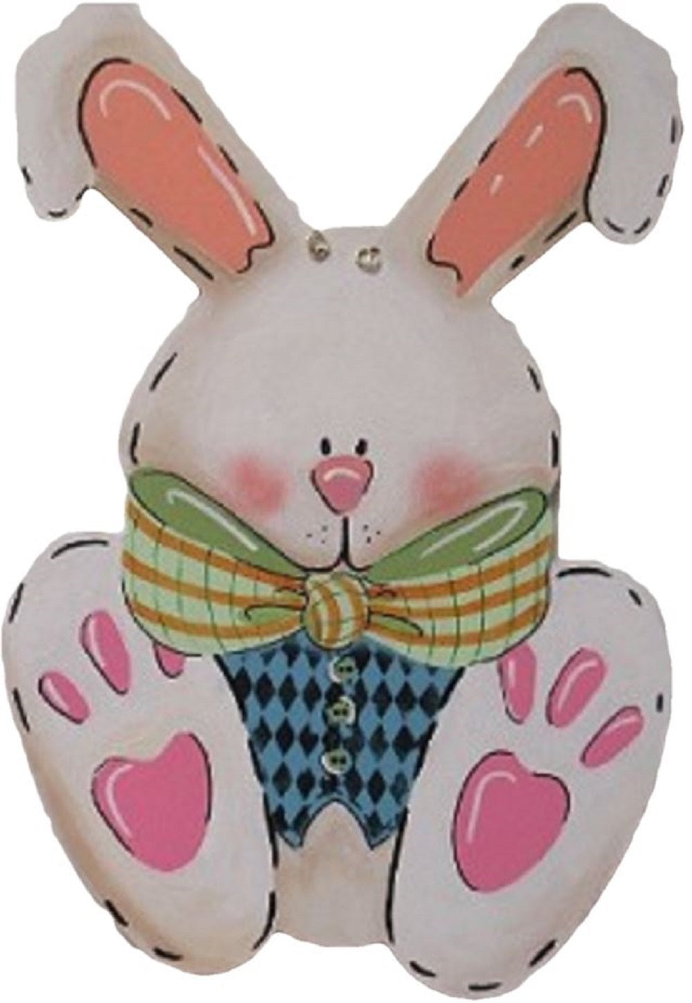 Basic Shape Rabbit MDF Cutout Silhouette Style 9 - Unfinished For DIY