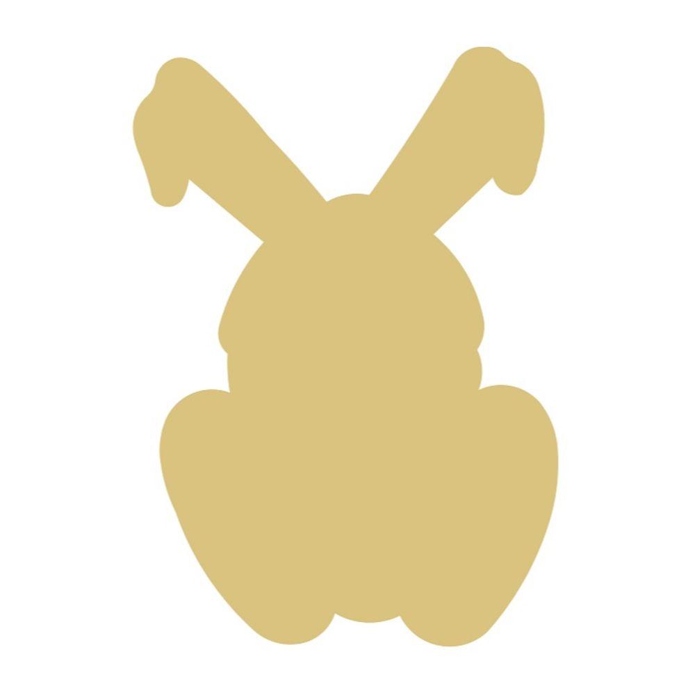 Basic Shape Rabbit MDF Cutout Silhouette Style 9 - Unfinished For DIY