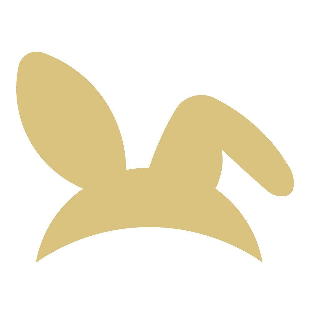 Basic Shape Rabbit Ears MDF Cutout Silhouette Style 1 - Unfinished For DIY