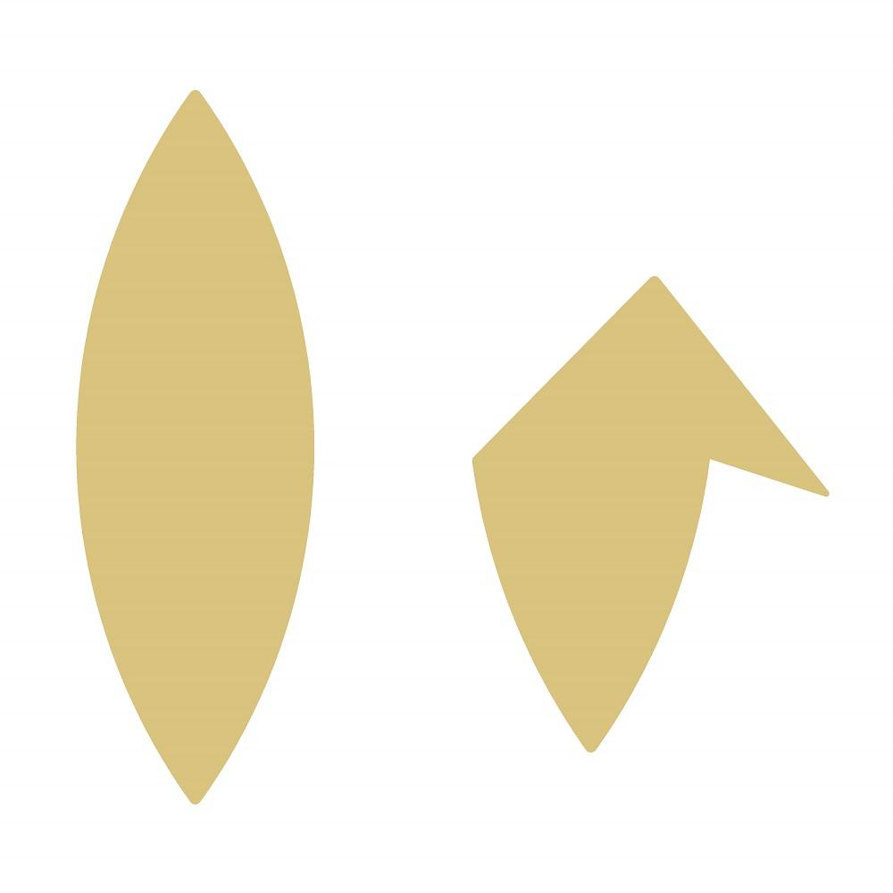 Basic Shape Rabbit Ears MDF Cutout Silhouette Style 2 - Unfinished For DIY