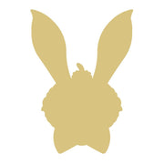 Basic Shape Rabbit Head MDF Cutout WithBow Tie - Unfinished For DIY