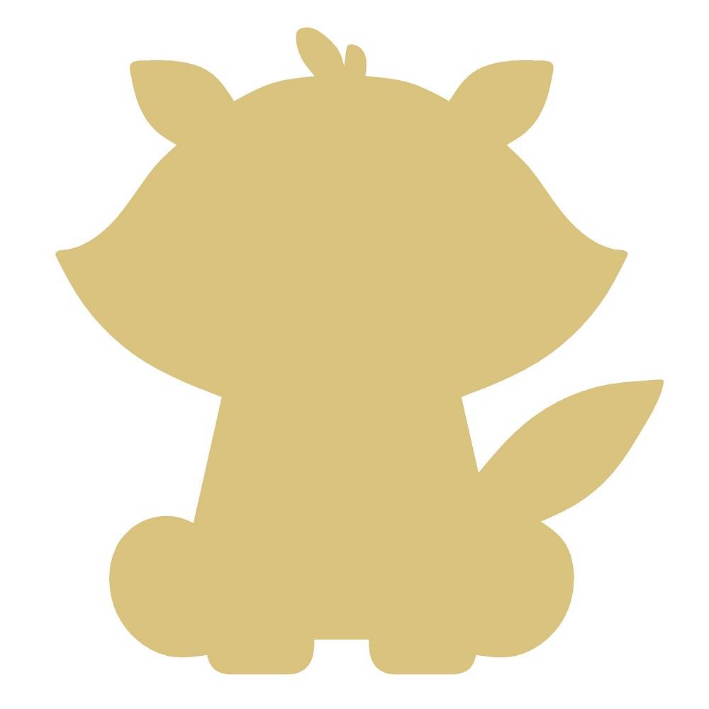 Basic Shape Raccoon MDF Cutout Sitting Silhouette - Unfinished For DIY