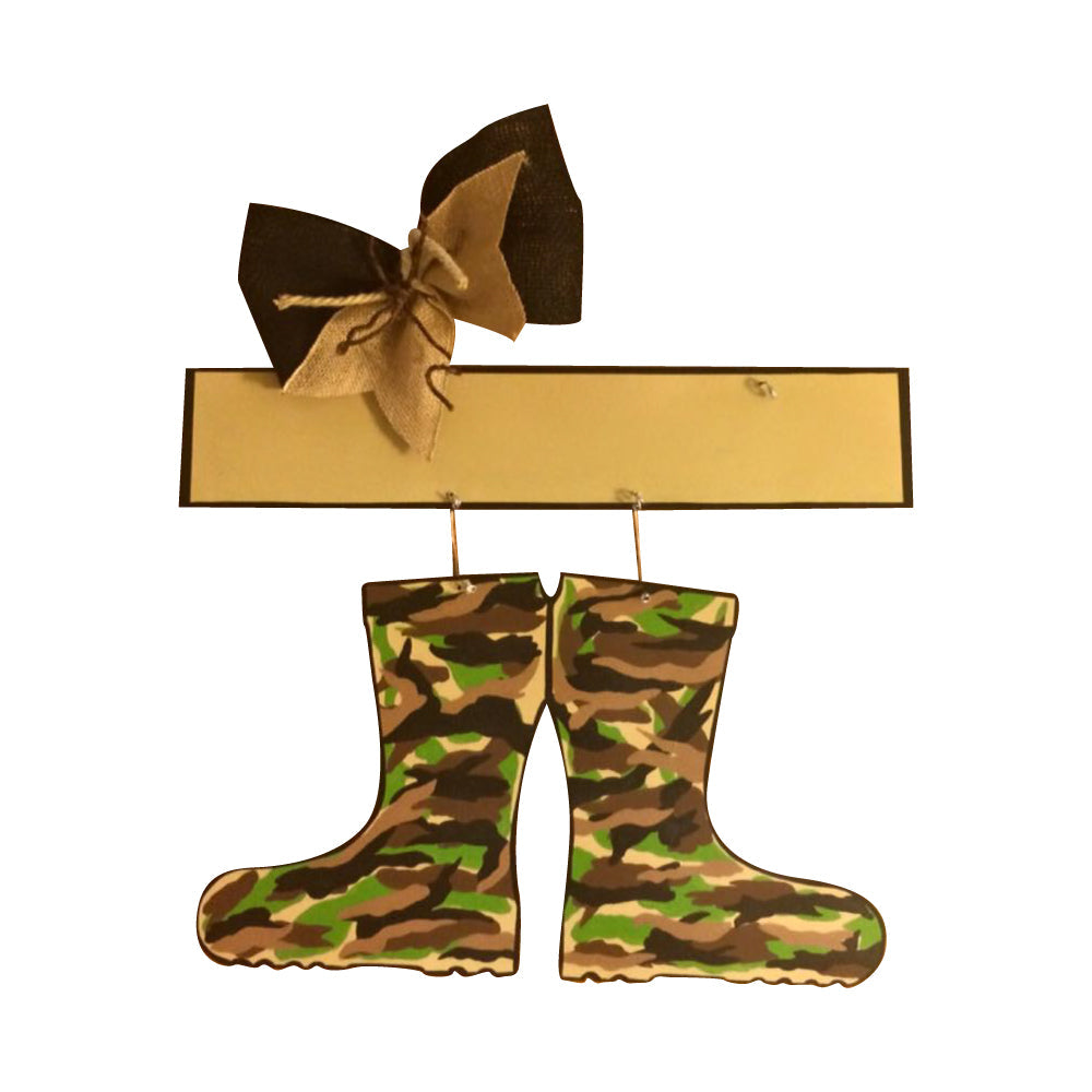 Basic Shape Rain Boots MDF Cutout Silhouette - Unfinished For DIY