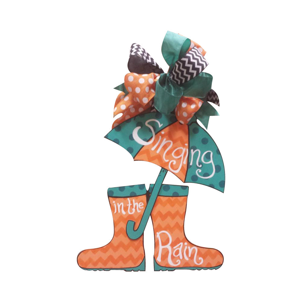 Basic Shape Rain Boots MDF Cutout Silhouette - Unfinished For DIY