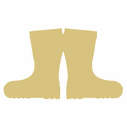Basic Shape Rain Boots MDF Cutout Silhouette - Unfinished For DIY