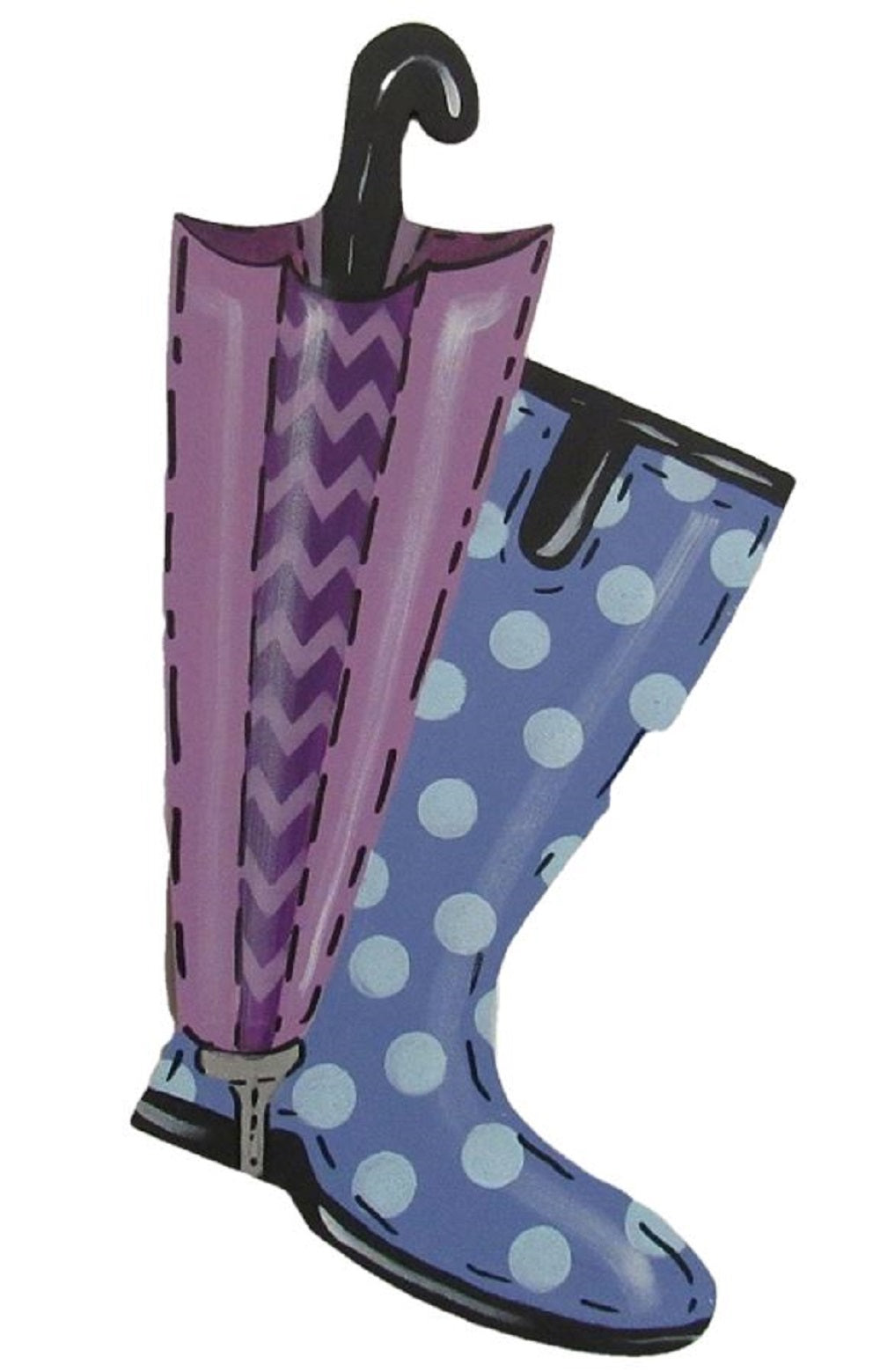 Basic Shape Rain Boot MDF Cutout Silhouette Style 2 - Unfinished For DIY