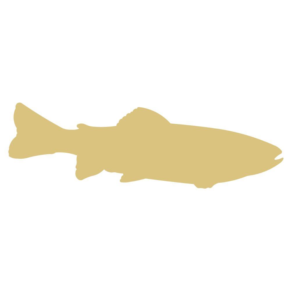 Basic Shape Rainbow Trout MDF Cutout Silhouette - Unfinished For DIY