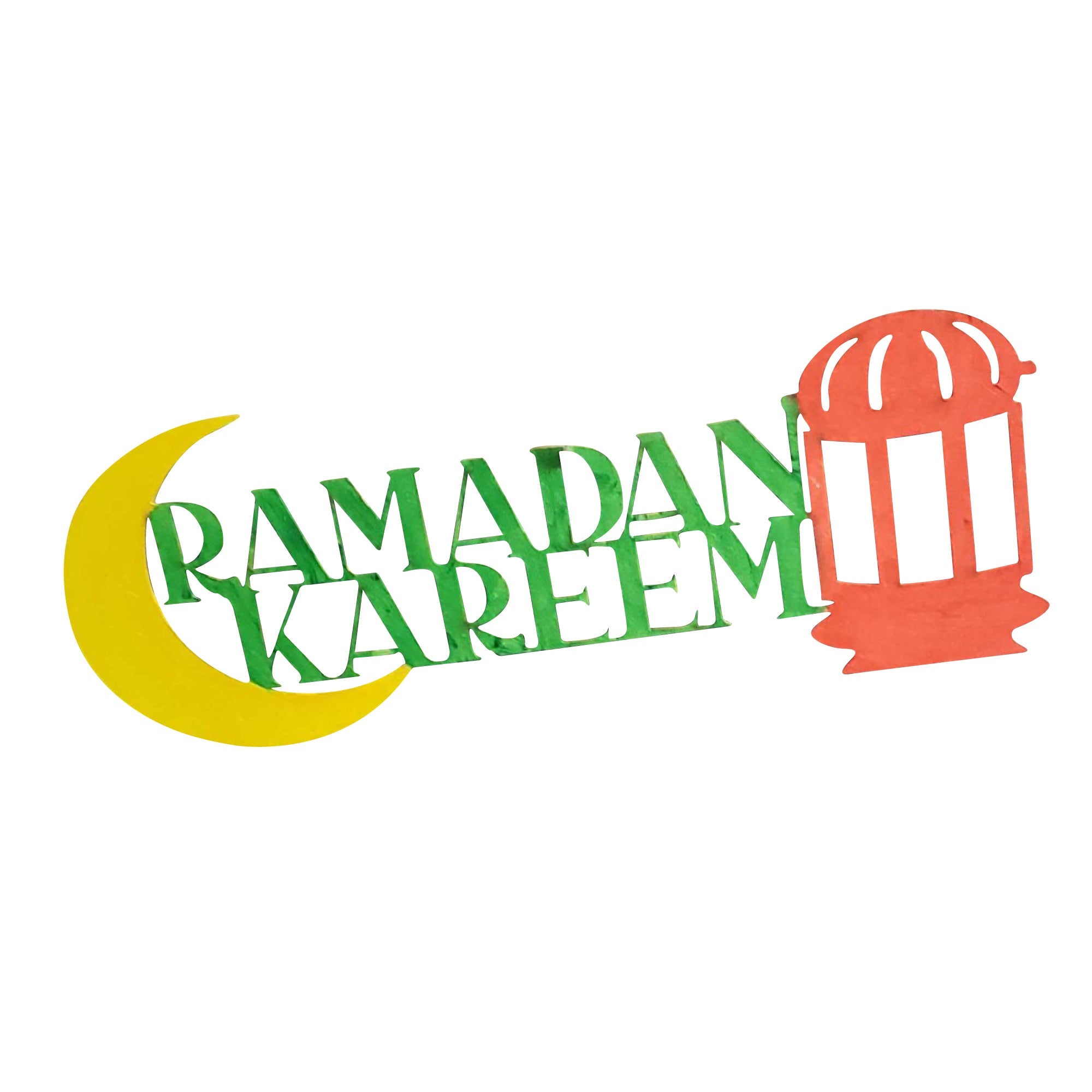 Basic Shape Ramadan Kareem MDF Cutout Crescent Moon Lantern - Unfinished For DIY