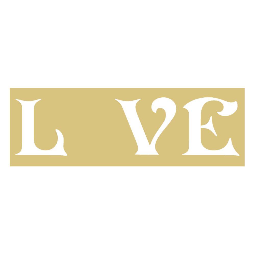 Basic Shape Rectangle MDF Cutout Love - Unfinished For DIY