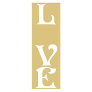 Basic Shape Rectangle MDF Cutout Vertical Love Word - Unfinished For DIY