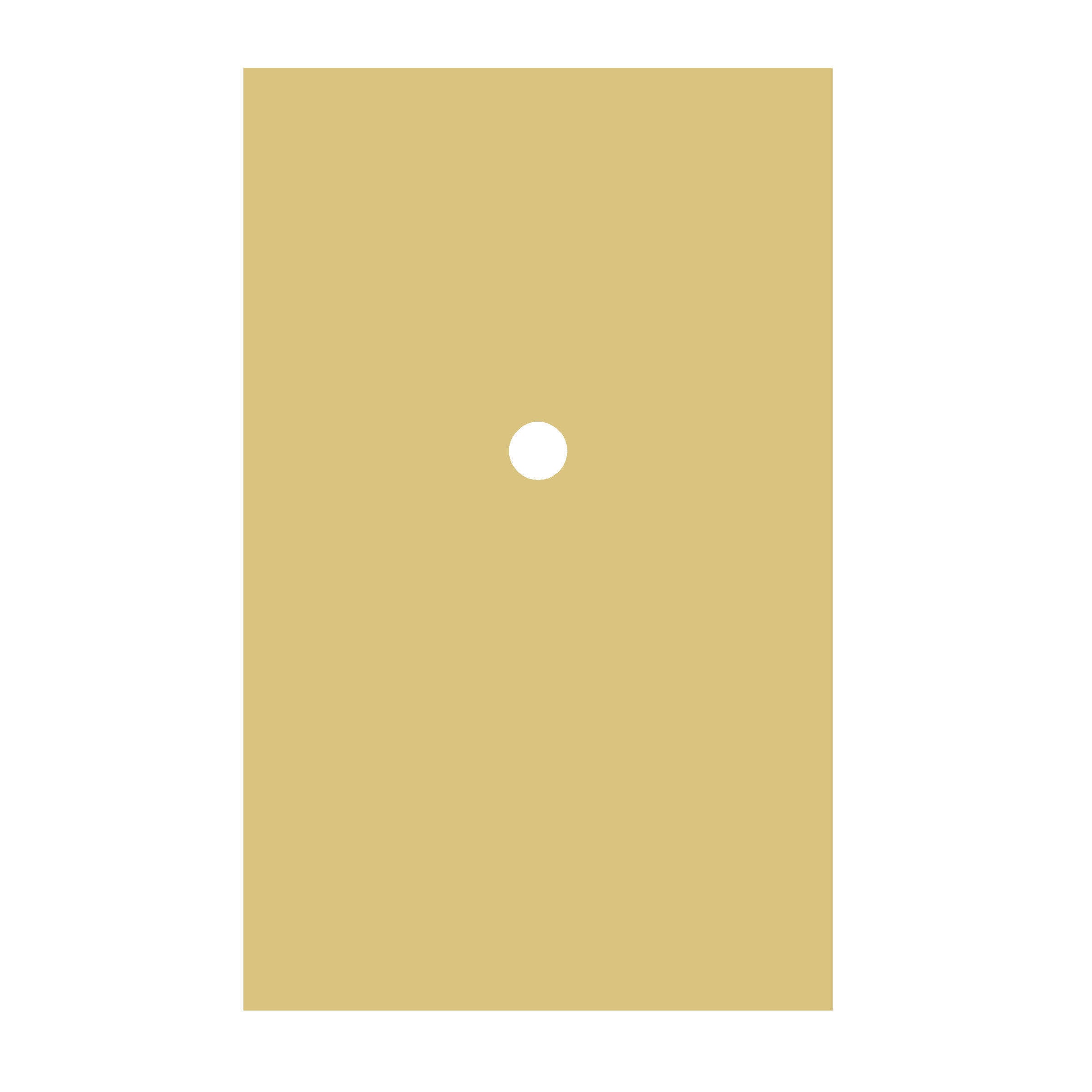 Basic Shape Rectangle With Center Hole MDF Cutout Plain - Unfinished For DIY