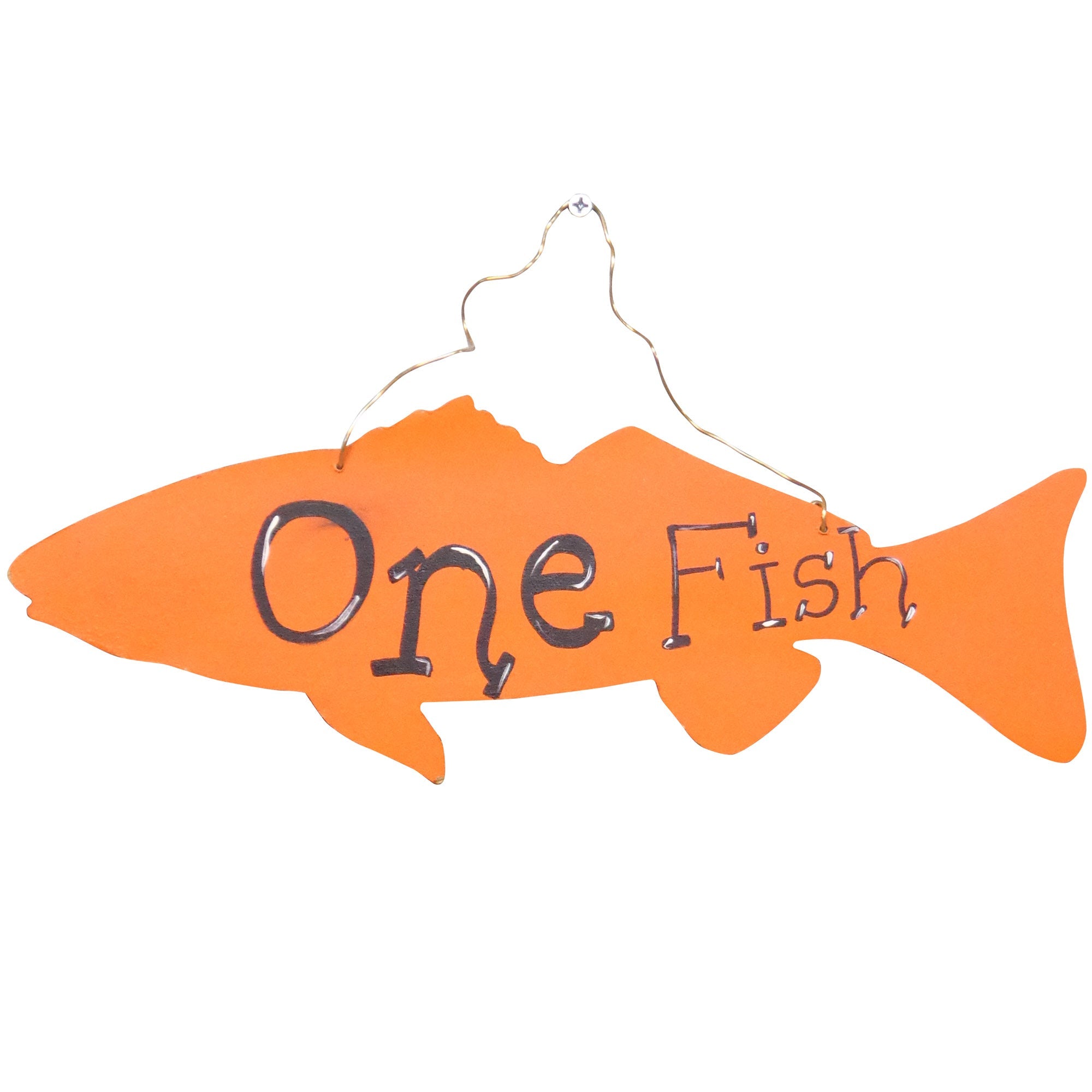 Basic Shape Red Fish MDF Cutout Silhouette - Unfinished For DIY