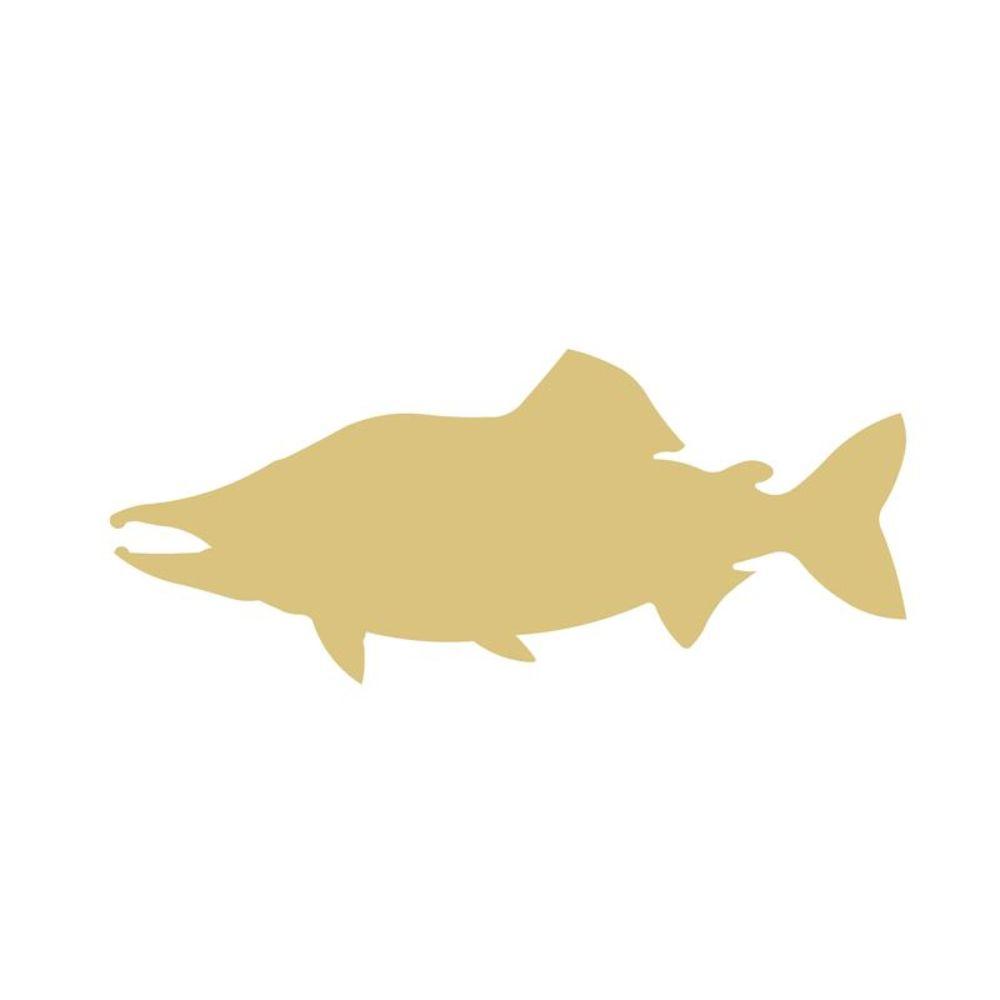 Basic Shape Red Salmon MDF Cutout Salmon Silhouette  - Unfinished For DIY