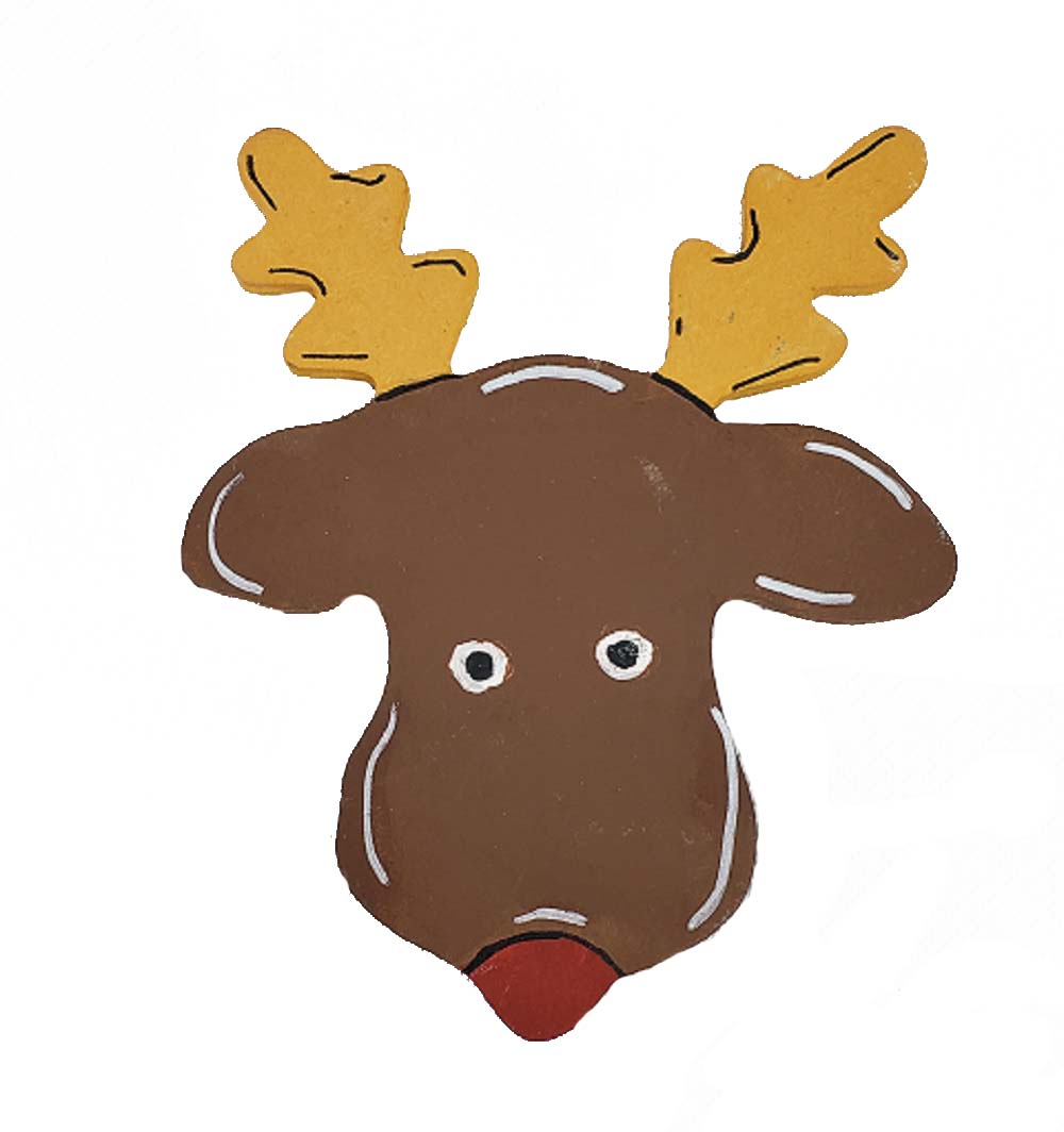 Basic Shape Reindeer MDF Cutout Silhouette - Unfinished For DIY