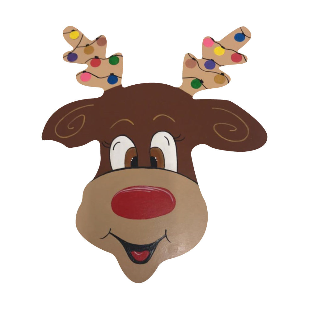 Basic Shape Reindeer MDF Cutout Silhouette - Unfinished For DIY
