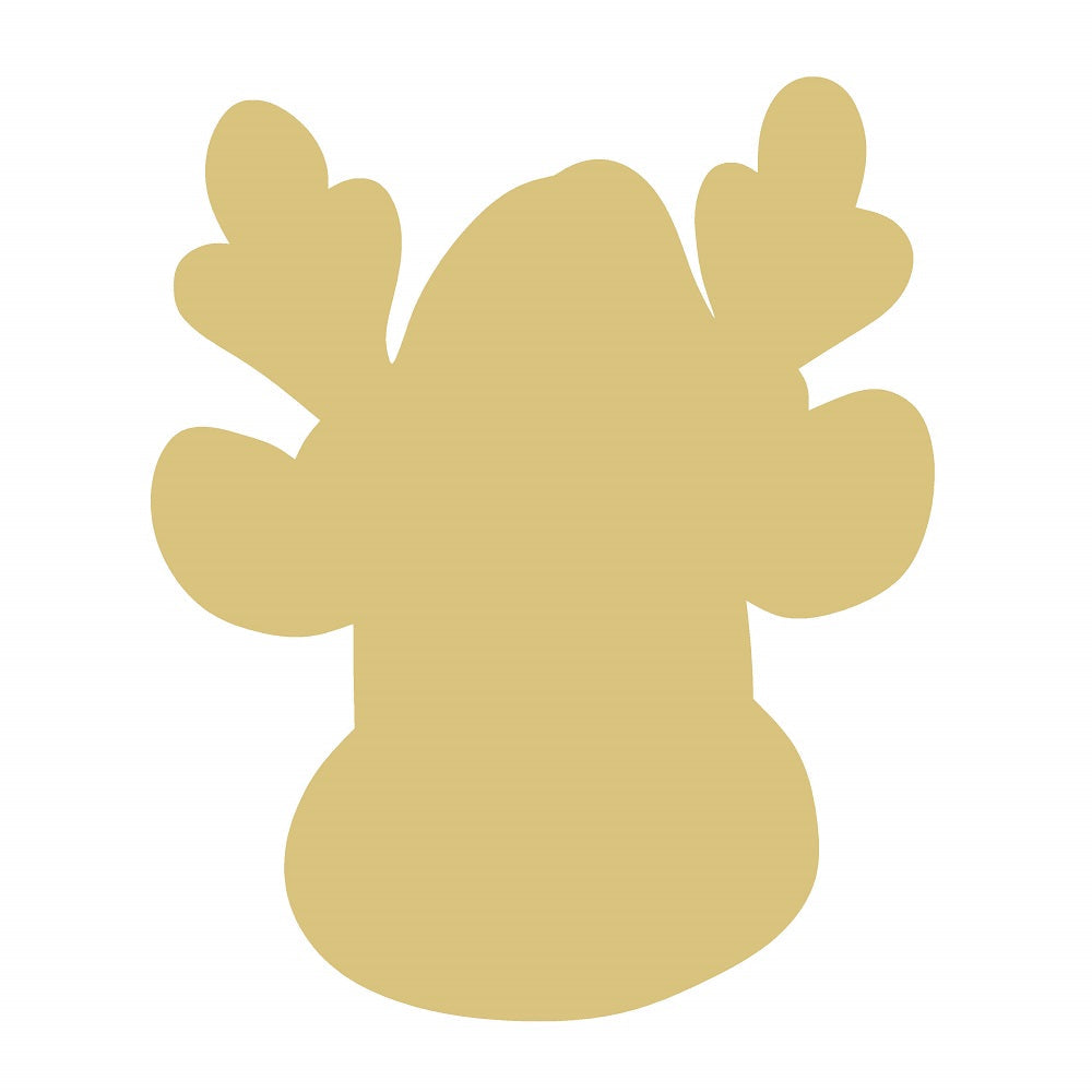 Basic Shape Reindeer MDF Cutout Christmas Decor - Unfinished For DIY