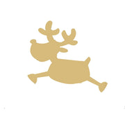 Basic Shape Reindeer MDF Cutout Leaping Silhouette Style 3 - Unfinished For DIY