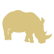 Basic Shape Rhino MDF Cutout Silhouette - Unfinished For DIY