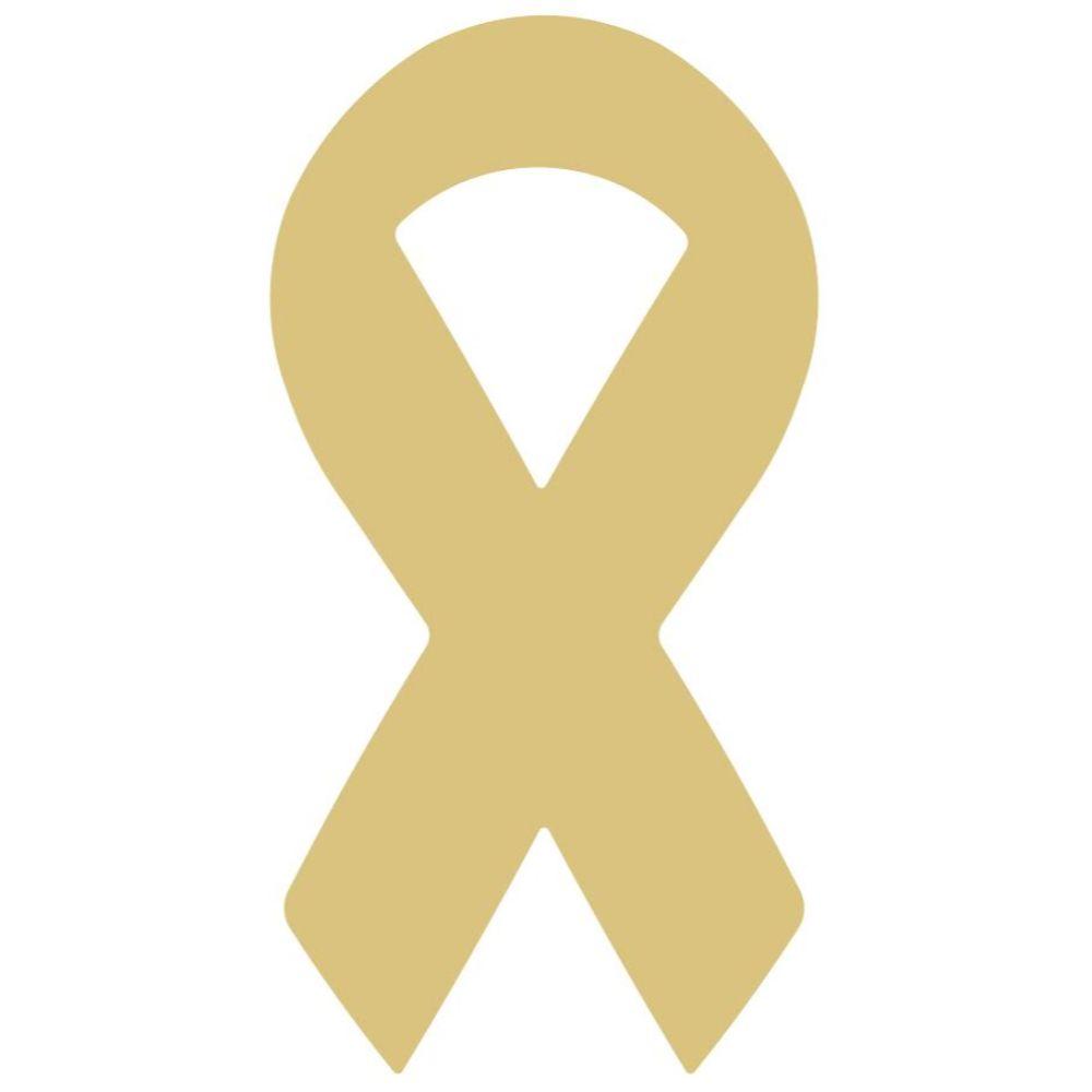 Basic Shape Awareness Ribbon MDF Cutout Silhouette - Unfinished For DIY