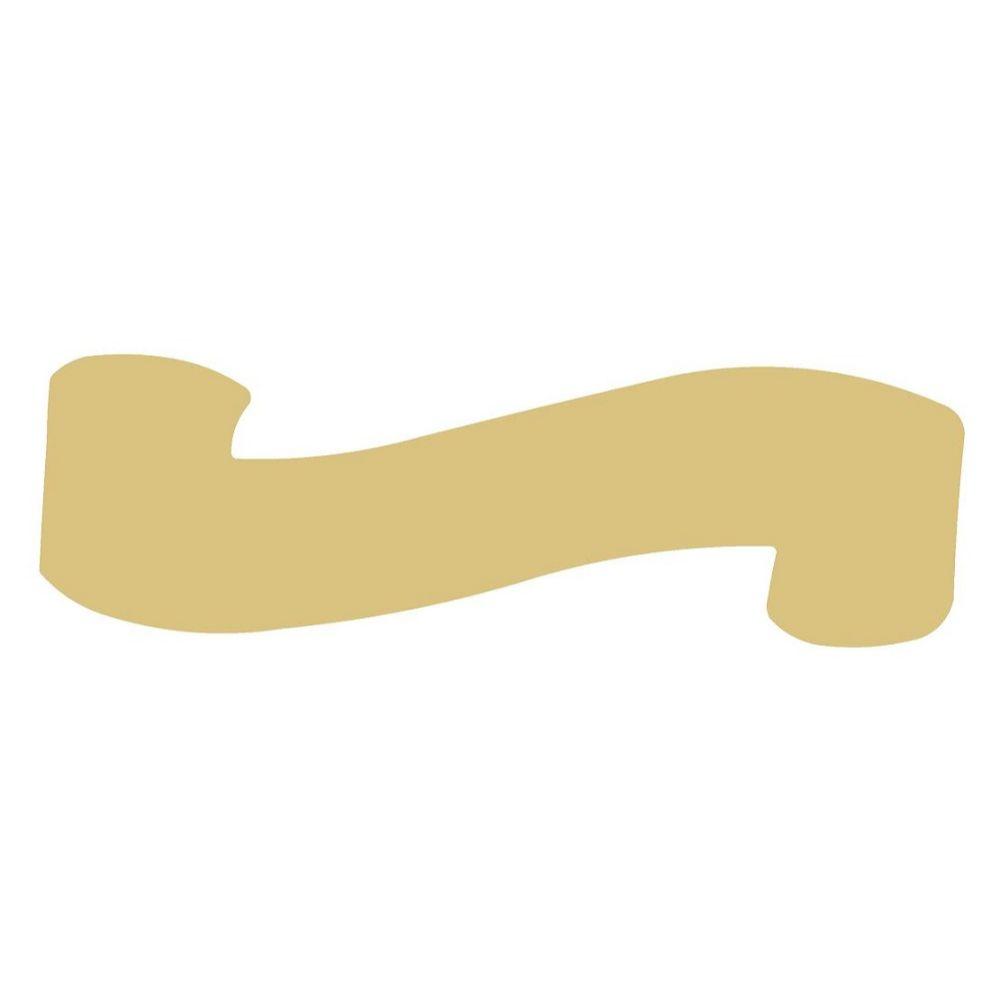 Basic Shape Ribbon MDF Cutout Silhouette - Unfinished For DIY
