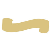 Basic Shape Ribbon MDF Cutout Silhouette - Unfinished For DIY
