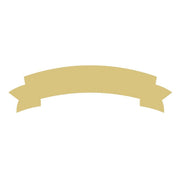 Basic Shape Ribbon MDF Cutout Curved Banner - Unfinished For DIY