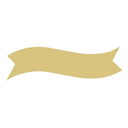 Basic Shape Ribbon MDF Cutout Banner Silhouette Style 4 - Unfinished For DIY
