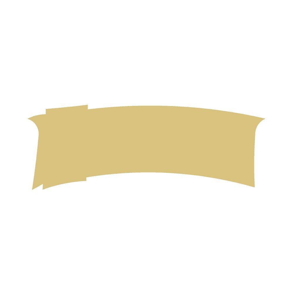 Basic Shape Ribbon MDF Cutout Banner Silhouette Style 6 - Unfinished For DIY