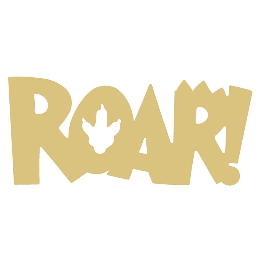 Basic Shape ROAR MDF Cutout Dinosaur - Unfinished For DIY