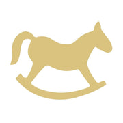 Basic Shape Rocking Horse MDF Cutout Silhouette - Unfinished For DIY
