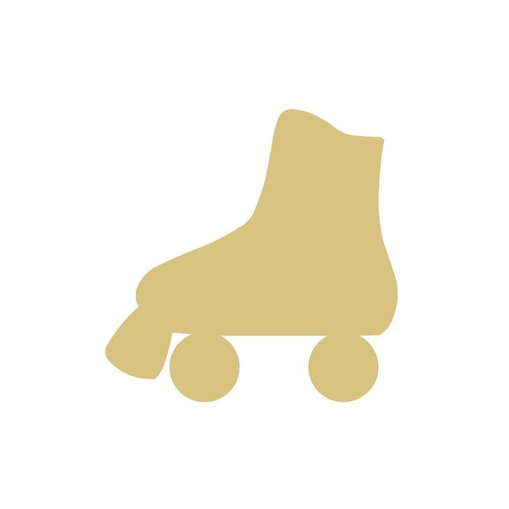 PPHQ Roller Skate Unfinished Wood Cutout Style 1
