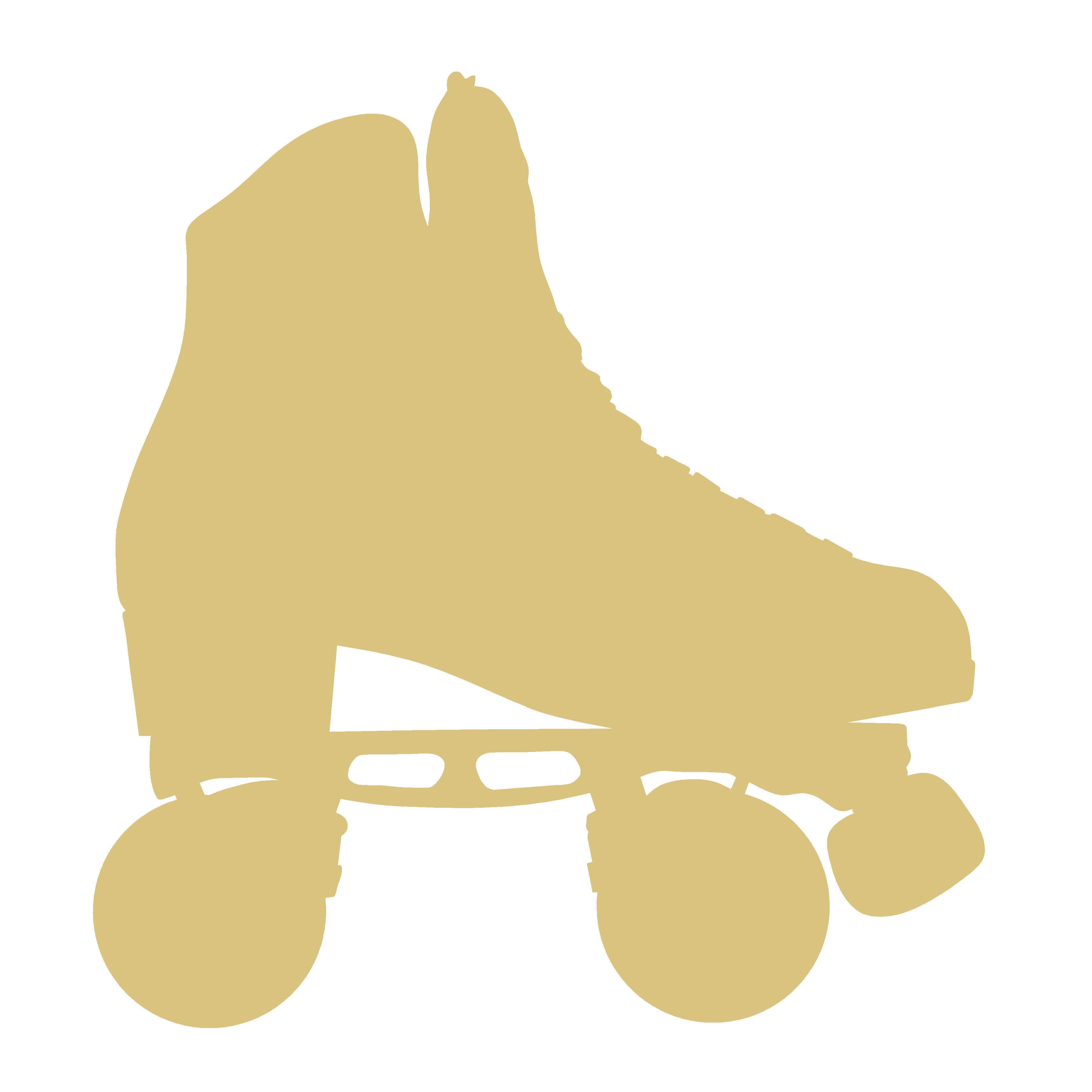 RollerSkate Basic Shape Unfinished Wood Cutout | Laser-Cut 1/4” MDF Craft | DIY | Made in USA by Diverse Woodworking