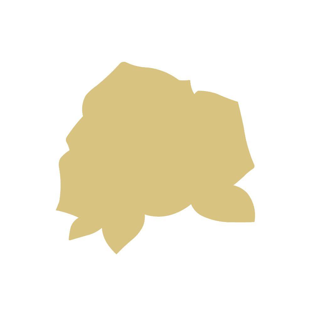 Basic Shape Rose MDF Cutout Floral Silhouette - Unfinished For DIY ...