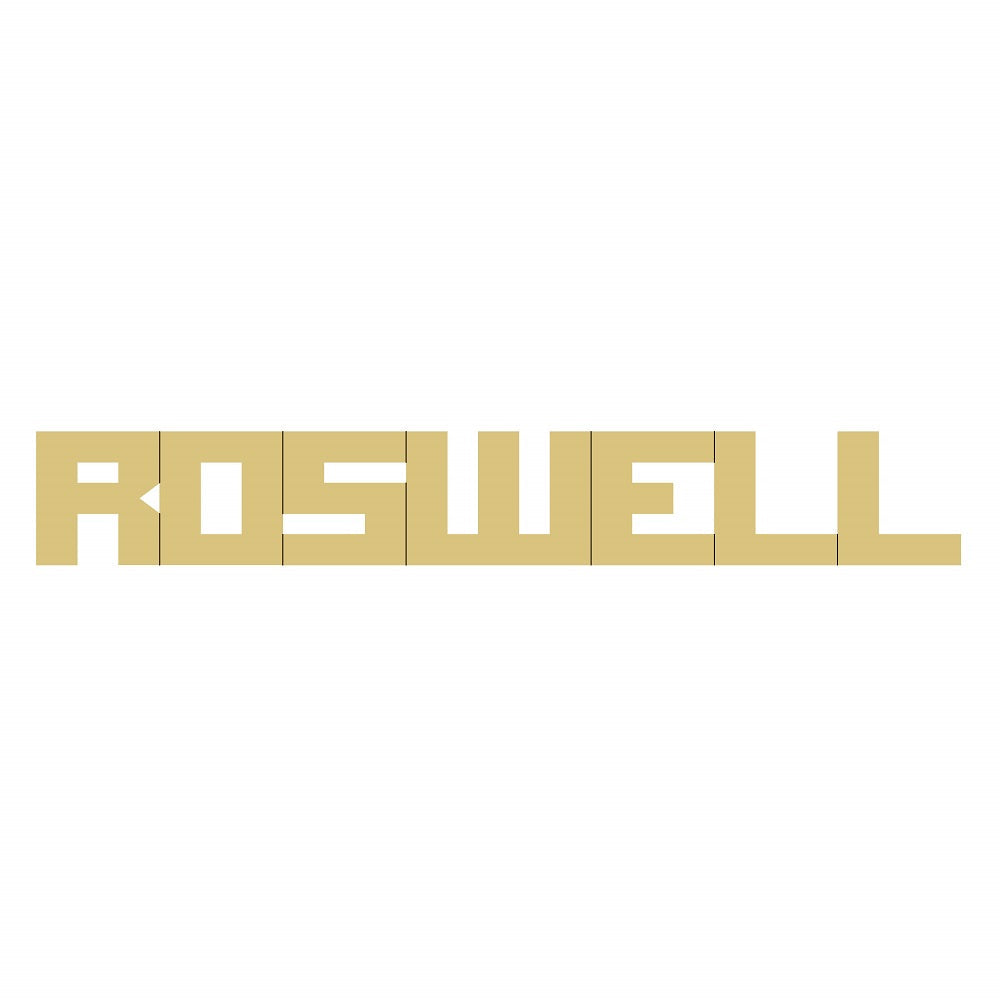 Basic Shape Word MDF Cutout ROSWELL - Unfinished For DIY