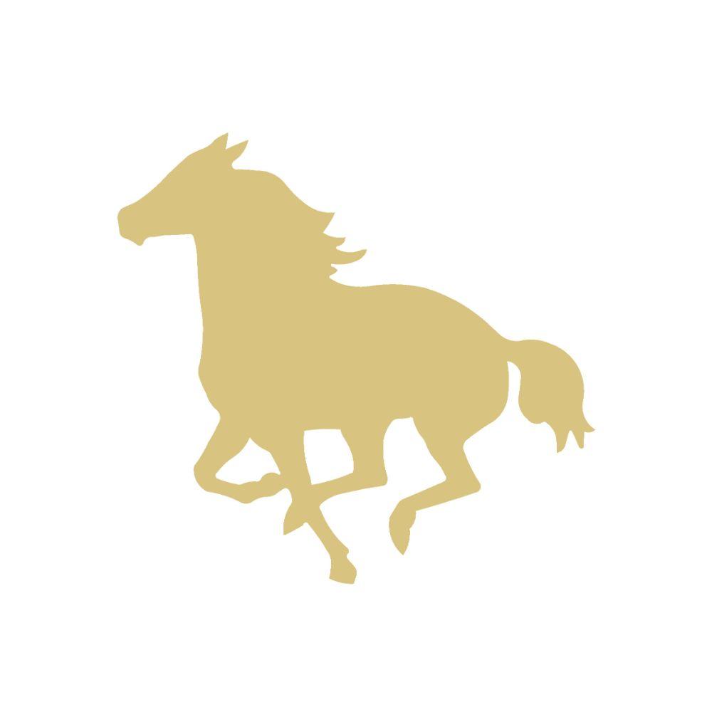 Basic Shape Running Horse MDF Cutout Silhouette - Unfinished For DIY