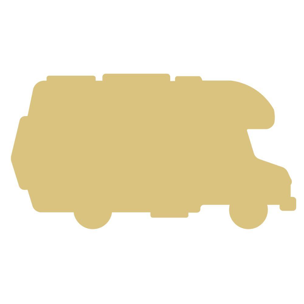 Basic Shape Motorhome MDF Cutout Silhouette - Unfinished For DIY