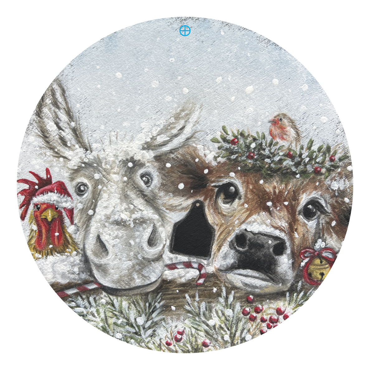 RiOak WESTERN DESIGN WINTER BARNYARD FRIENDS