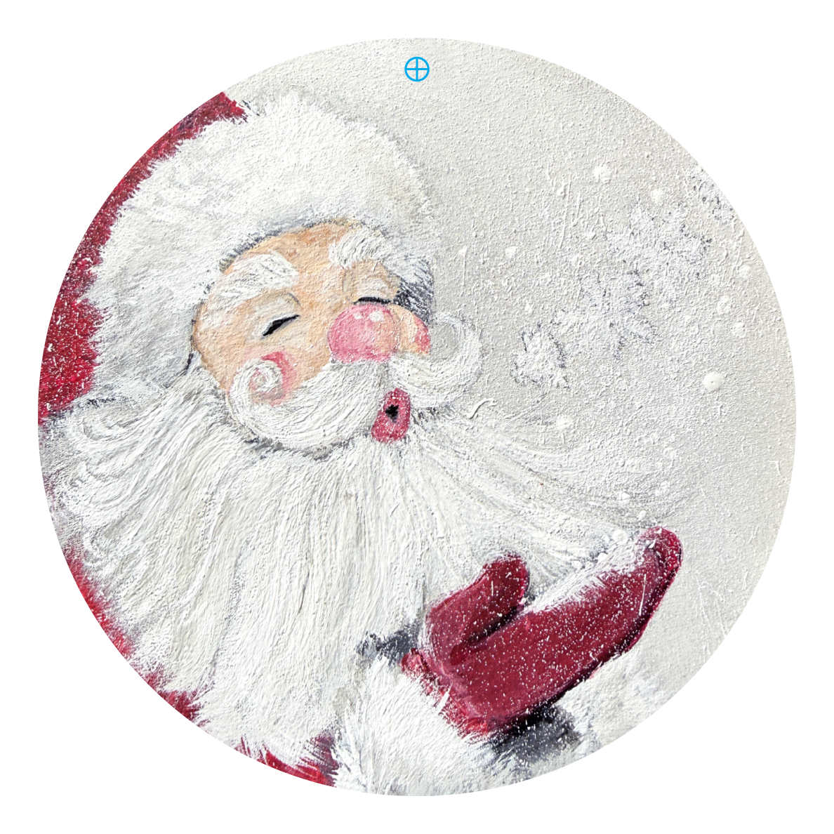 RiOak WESTERN DESIGN SANTA BLOWING SNOWFLAKES
