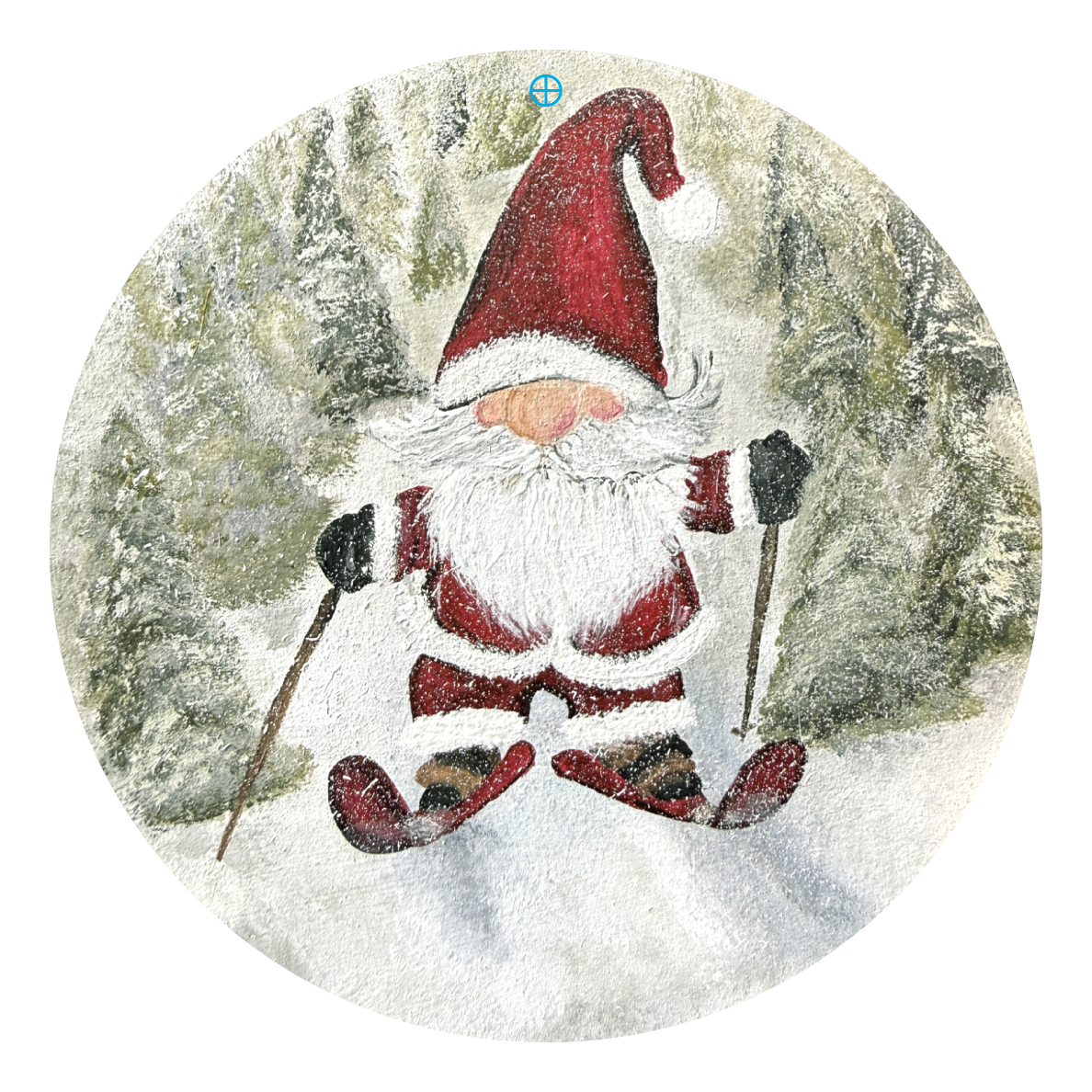 RiOak WESTERN DESIGN SANTA SKIING