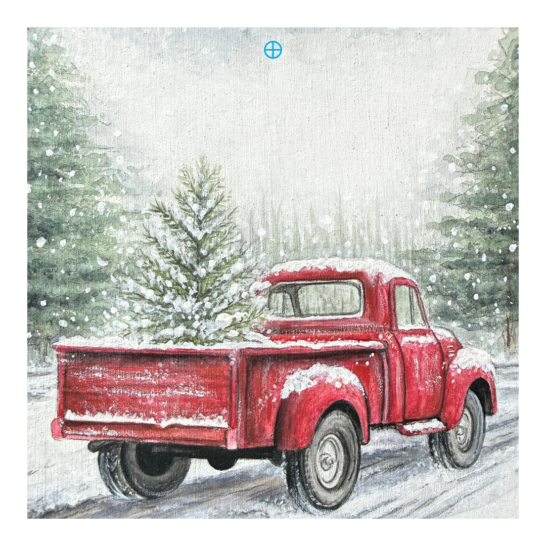 RiOak WESTERN DESIGN WINTER TRUCK WITH TREE
