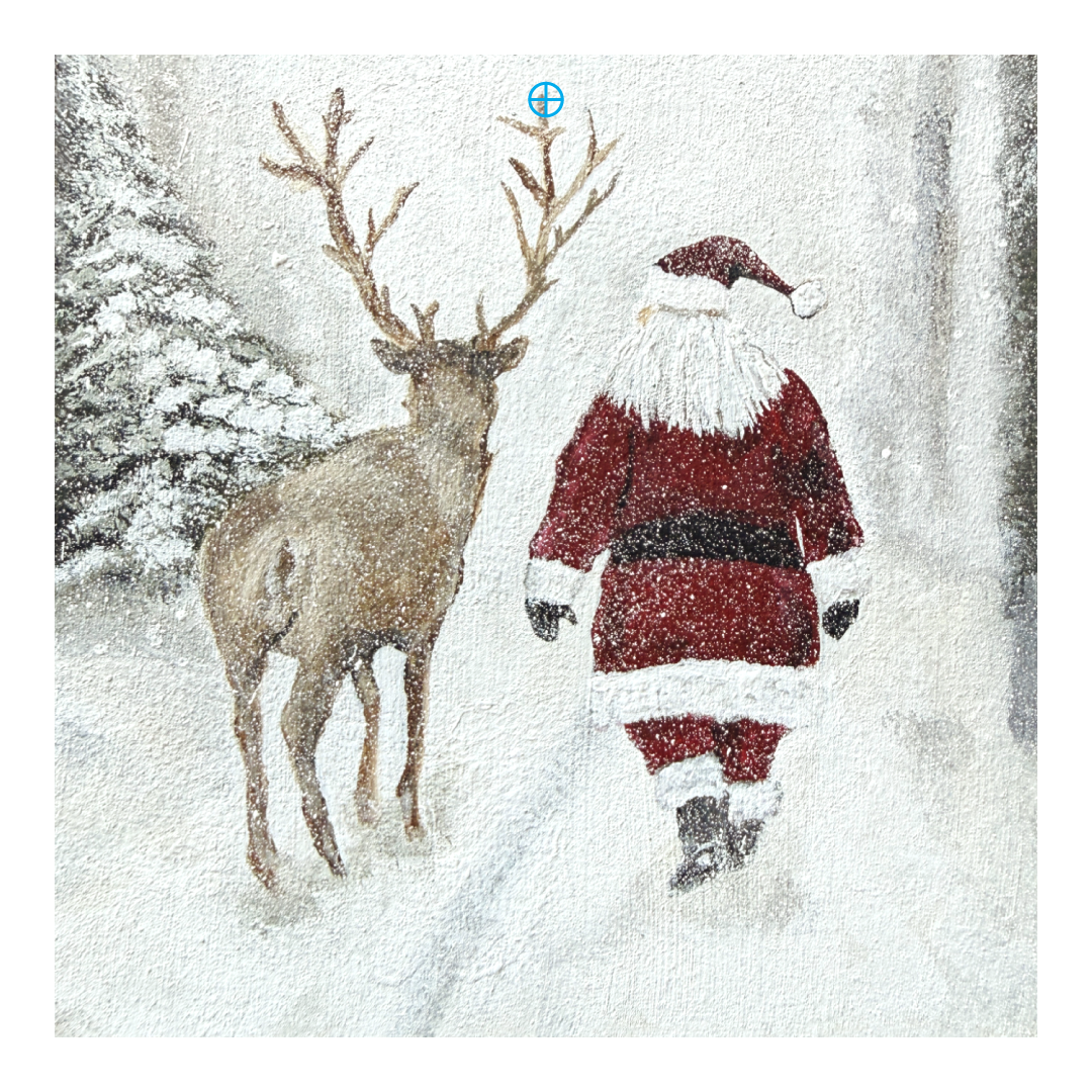 RiOak WESTERN DESIGN SANTA WALKING REINDEER