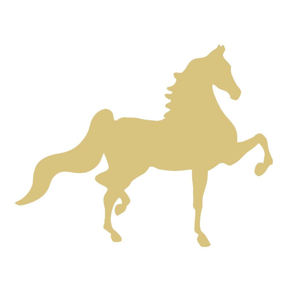 Basic Shape Rearing Horse MDF Cutout Silhouette Style 1 - Unfinished For DIY