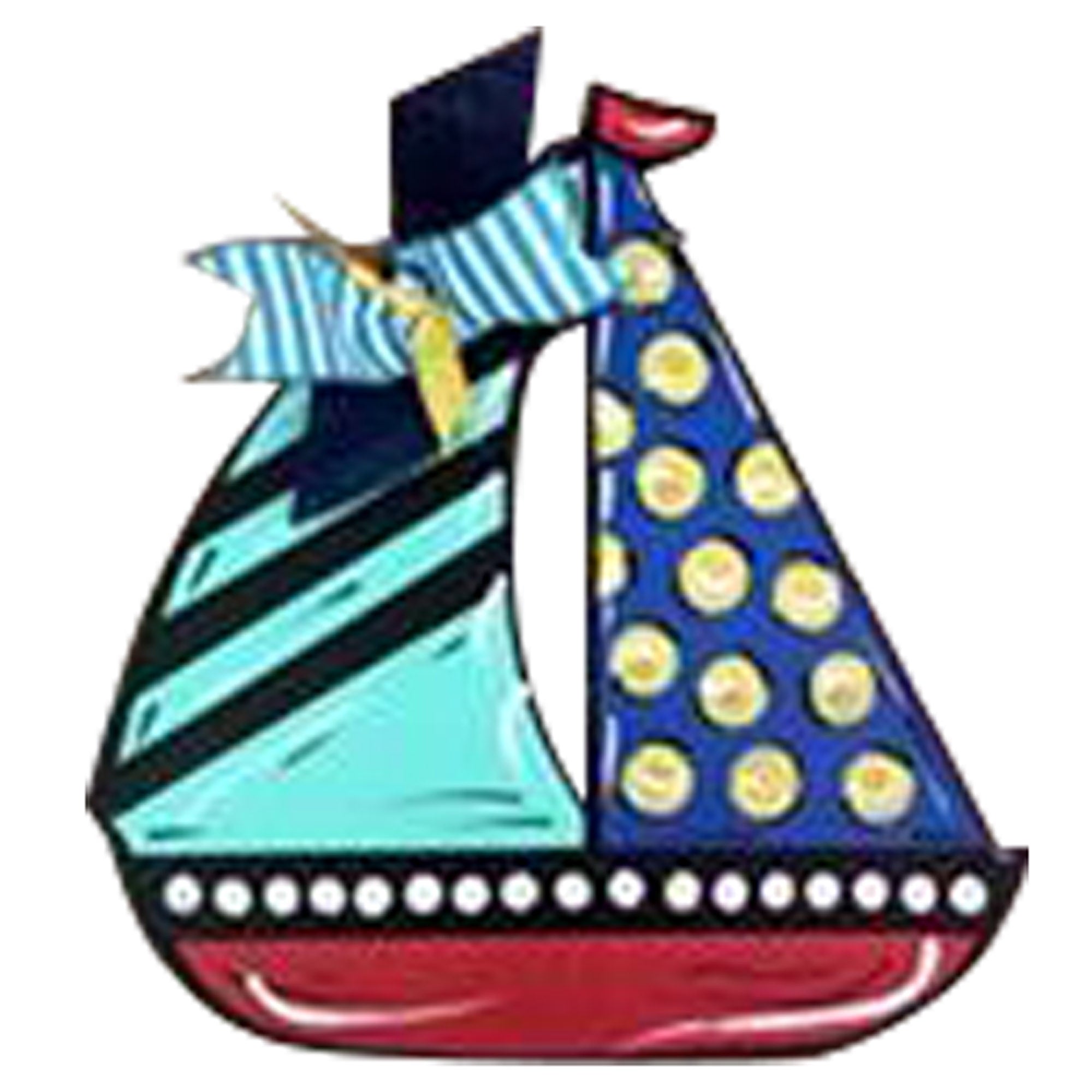 Basic Shape Sailboat MDF Cutout Silhouette - Unfinished For DIY