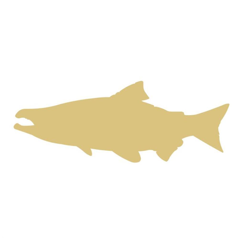 Basic Shape Salmon MDF Cutout Silhouette - Unfinished For DIY