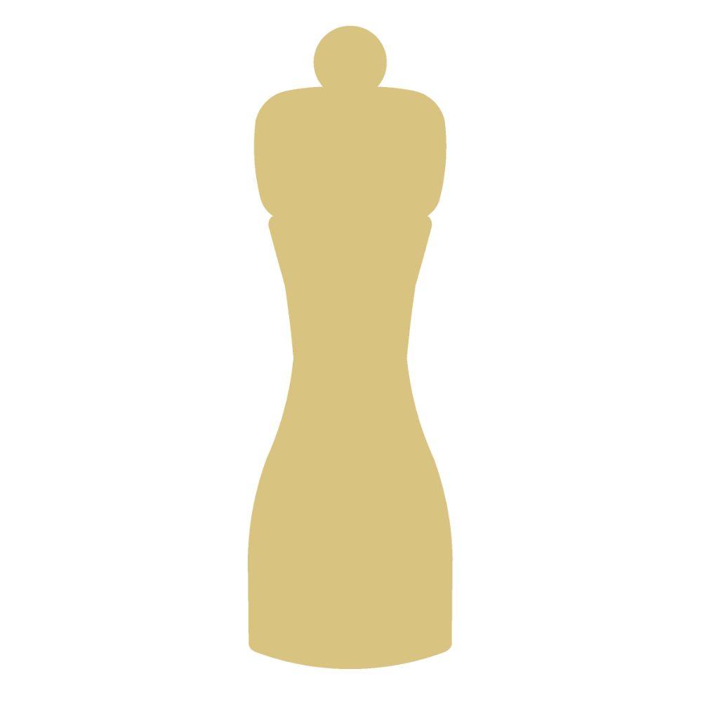 Basic Shape Salt Shaker MDF Cutout Silhouette - Unfinished For DIY