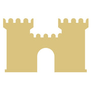 Basic Shape Castle MDF Cutout Sand Castle Silhouette - Unfinished For DIY